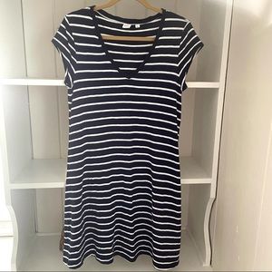Gap Navy & White Striped Dress